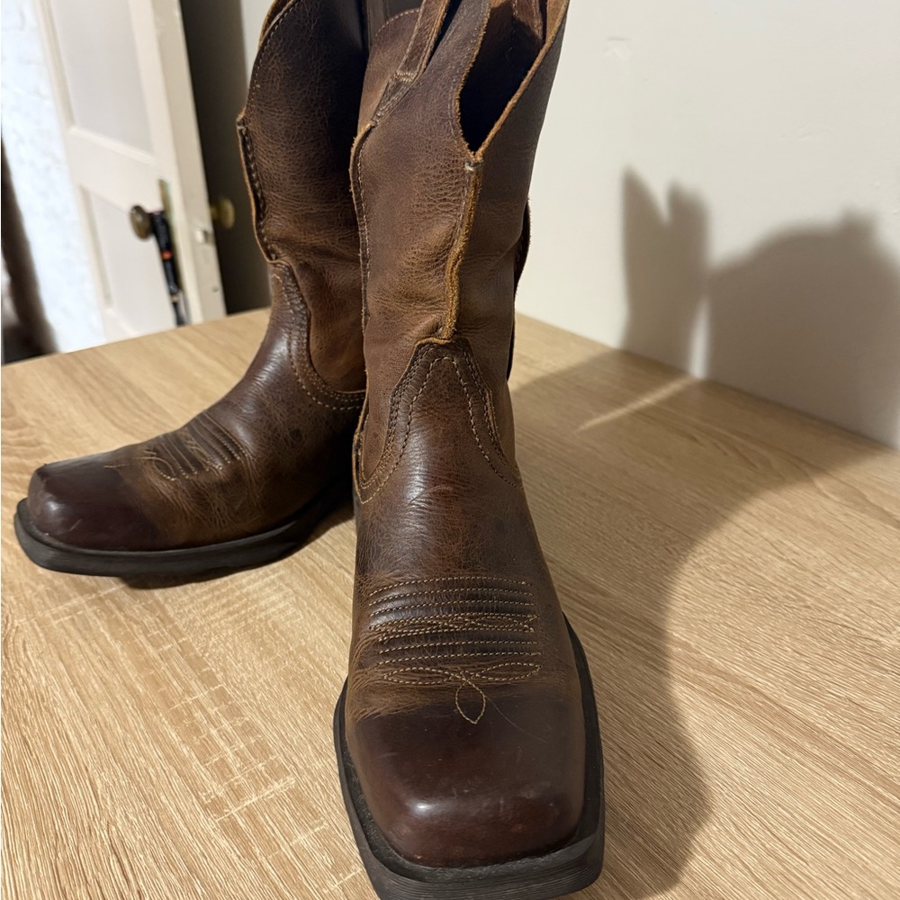 Ariat Rambler Men's 8.5D Brown Leather Boots - Picture 3 of 7